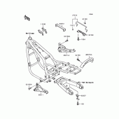 Схема вузла: Кріплення двигуна для Kawasaki ZR750 Zephyr