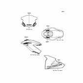 Схема вузла: Decals(White) для Kawasaki BX250 NINJA 250SL