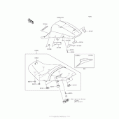 Схема узла: Сиденье для Kawasaki ZX1400 Ninja ZX-14R ABS