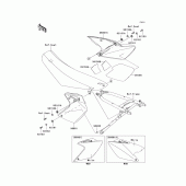 Схема узла: Side covers для Kawasaki KLX450 KLX450R