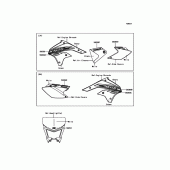 Схема вузла: Наклейки для Kawasaki KLX450 KLX450R