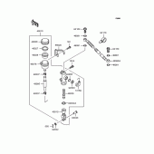 Схема вузла: Задній гальмівний циліндр для Kawasaki KL110 KSR