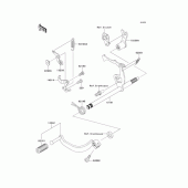 Схема узла: Переключатель передач для Kawasaki KL110 KSR