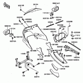 Схема вузла: Облицювальні елементи для Kawasaki ZX1100 Ninja ZX-11