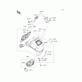 Схема узла: Воздушный фильтр для Kawasaki EX400 Ninja 400R ABS
