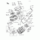 Схема вузла: Клапанна кришка для Kawasaki VN750 Vulcan 750