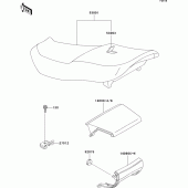 Схема узла: Сиденье для Kawasaki ZX600 ZZ-R600