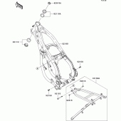 Схема узла: Рама для Kawasaki KX250/ KX252 KX250