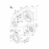 Схема вузла: Заднє колесо & Привідний ланцюг для Kawasaki ZX600 Ninja ZX-6