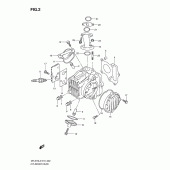 Схема узла: Головка цилиндра для Suzuki DR-Z70