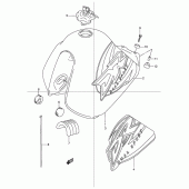 Схема вузла: Паливний бак (Model x/y) для Suzuki DR250