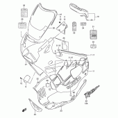 Схема вузла: Передній обтічник (Model p) для Suzuki GSX750 Katana