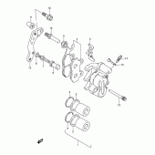 Схема вузла: Передній гальмівний супорт для Suzuki DR250