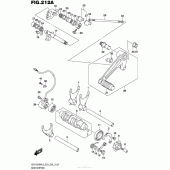 Схема узла: Копирный вал & Вилки & Вал переключения для Suzuki GSX1300 Hayabusa