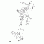 Схема вузла: Рульова траверса Suzuki XF650 Freewind