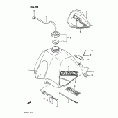 Схема узла: Топливный бак (Model g/h) для Suzuki DR200 DR200