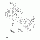 Схема узла: Передний тормозной суппорт для Suzuki DR125