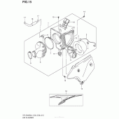 Схема вузла: Повітряний фільтр для Suzuki DR-Z400 DR-Z400S