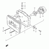Схема узла: Фара для Suzuki DR250