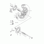 Схема вузла: Заднє колесо (Model l/m) для Suzuki RM250