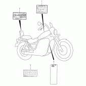 Схема узла: Наклейки для Suzuki VS800 Intruder 800