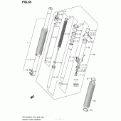 Схема узла: Вилка передней оси для Suzuki DR-Z400 DR-Z400S
