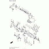 Схема узла: Копирный вал & Вилки & Вал переключения для Suzuki DR-Z400 DR-Z400S