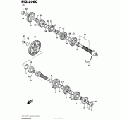Схема вузла: Transmission (Vzr1800Bzl7 E28) для Suzuki VZR1800 Boulevard M109R BOSS