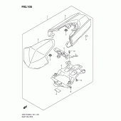 Схема узла: Заглушка сиденья пассажира для Suzuki GSX-R1000