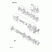 Схема узла: Трансмиссия (E.no.104153) для Suzuki DR250