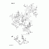 Схема узла: Система индукции воздуха (E18, e39) для Suzuki GSX-R750