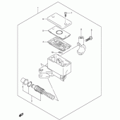 Схема узла: Передний тормозной цилиндр (Sv650k3/uk3/k4/uk4/k5/uk5/k6/uk6/k7/uk7) для Suzuki SV650