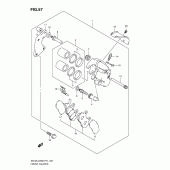 Схема узла: Передний тормозной суппорт (En125-2ak9) для Suzuki EN125