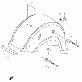 Схема узла: Заднее крыло (Model k1) для Suzuki VL800 Intruder Volusia