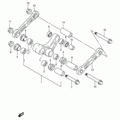 Схема вузла: Важіль прогресії (Model w/x) для Suzuki RM125