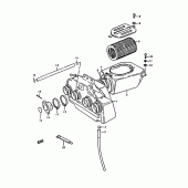 Схема вузла: Повітряний фільтр Suzuki GS1000