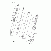 Схема узла: Передняя вилка (Model k/l/m/n/p) для Suzuki GSX1100