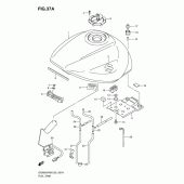 Схема вузла: Паливний бак для Suzuki GSX650