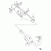 Схема вузла: Вихлопна система для Suzuki DR650 DR650RE