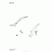 Схема вузла: Кронштейн заднього крила Suzuki VZ800 Boulevard M50