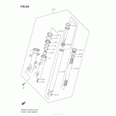 Схема вузла: Вилка передньої осі для Suzuki AN400 Burgman (EU analogue of SkyWave)
