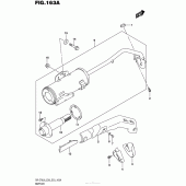Схема вузла: Вихлопна система для Suzuki DR-Z70