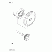 Схема вузла: Привід стартера для Suzuki AN400 Burgman (EU analogue of SkyWave)