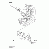 Схема узла: Переднее колесо для Suzuki DR-Z70