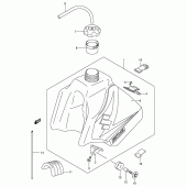 Схема вузла: Паливний бак для Suzuki DR-Z250