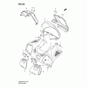 Схема узла: Приборная панель для Suzuki AN650 Burgman (EU analogue of SkyWave)