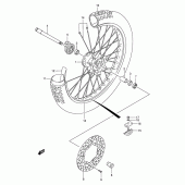 Схема вузла: Переднє колесо (Model k1/k2/k3/k4) для Suzuki DR-Z250