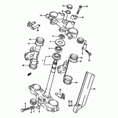 Схема вузла: Рульова траверса (Dr350shn/shp/shr) для Suzuki DR350