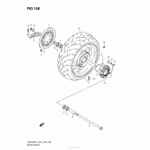 Схема вузла: Заднє колесо (Vzr1800Zl4 E33) для Suzuki VZR1800 Boulevard M109R