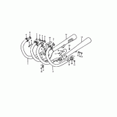 Схема вузла: Вихлопна система для Suzuki GS1000